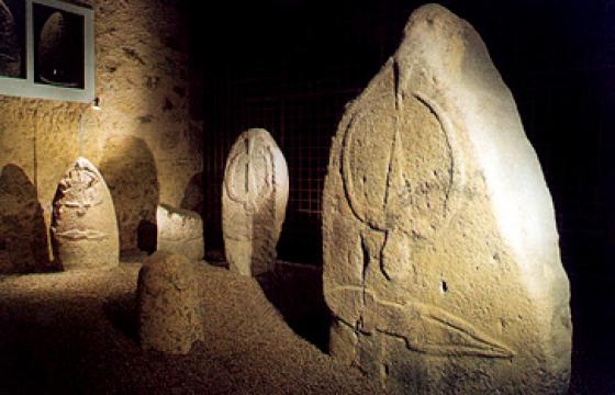 Statue-menhir nel Museo archeologico di Laconi